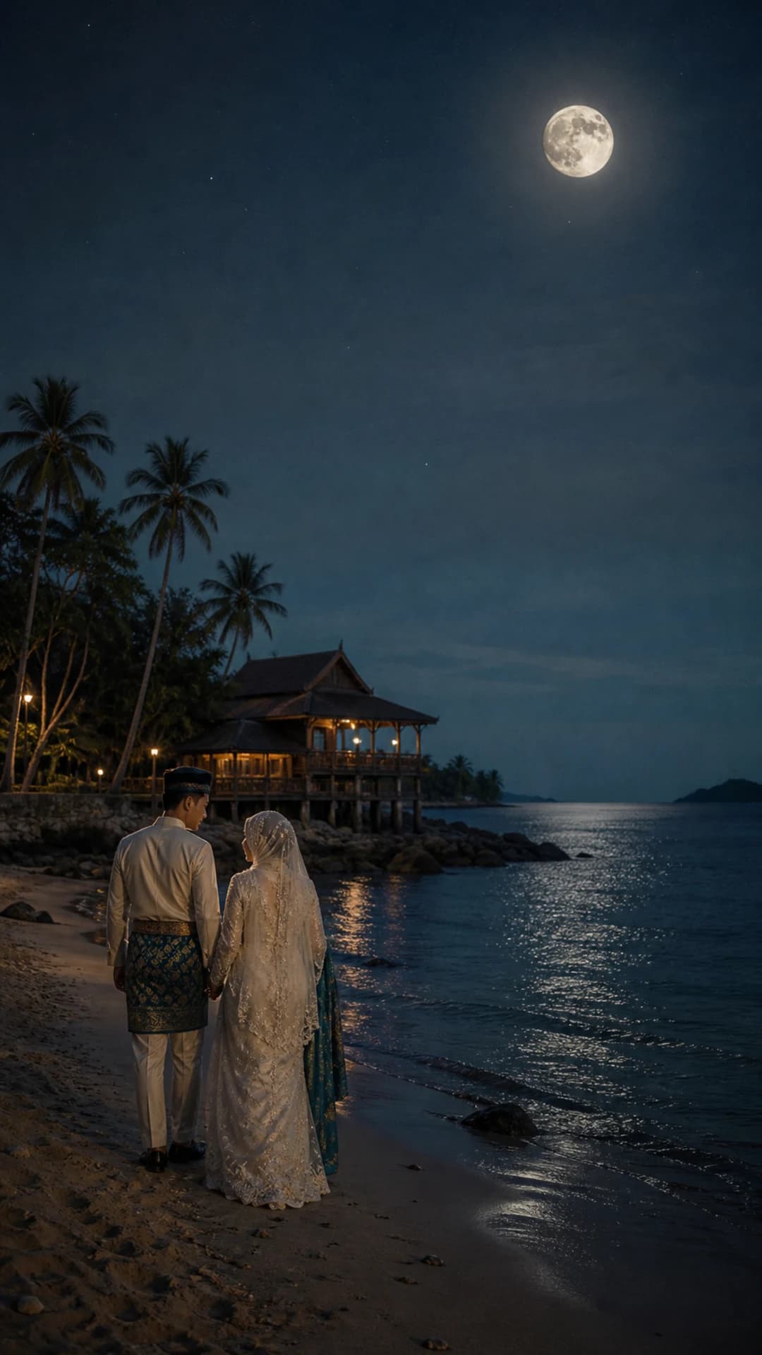 Pratonton templat kad kahwin digital Malam Purnama