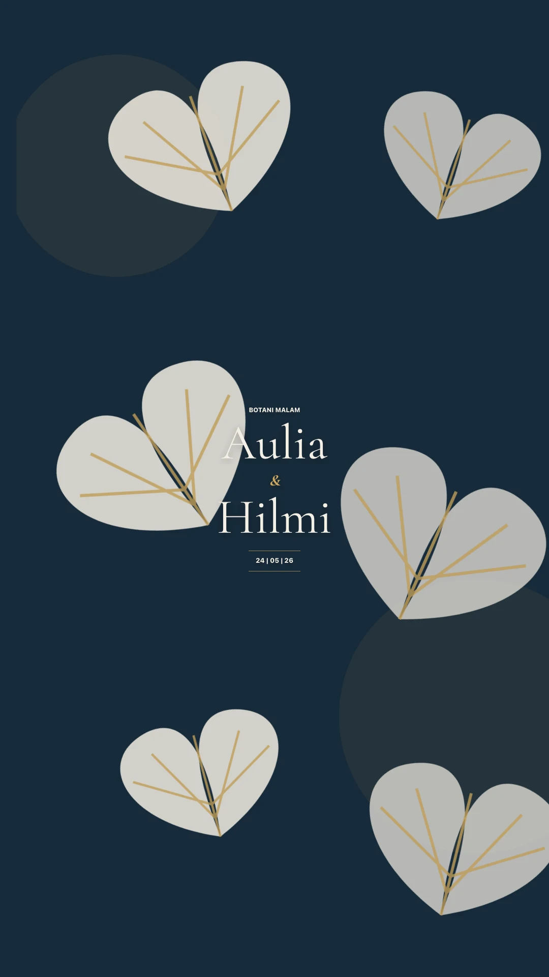 Pratonton templat kad kahwin digital Ginkgo Nila